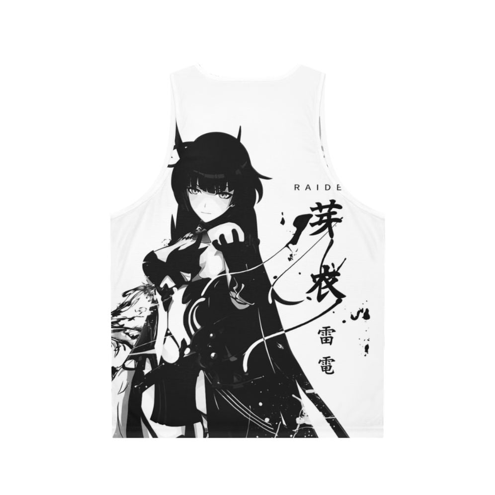 Unisex tank top with Herrscher of Thunder design from Honkai Impact 3rd - Back