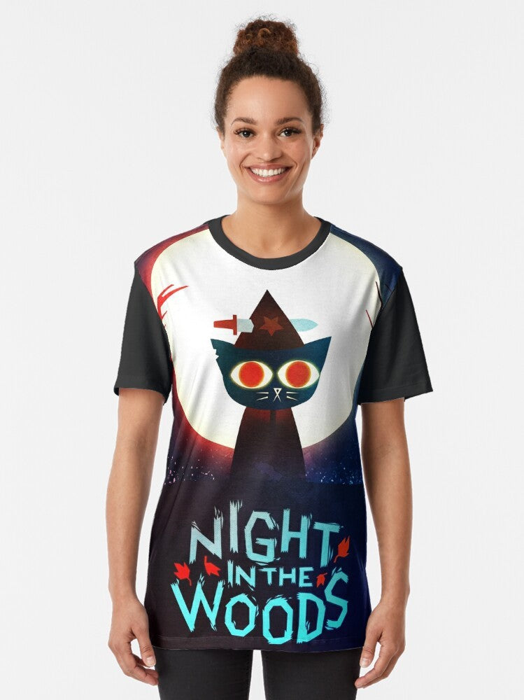 Graphic t-shirt featuring a witch's dagger design inspired by the video game "Night in the Woods" - Women