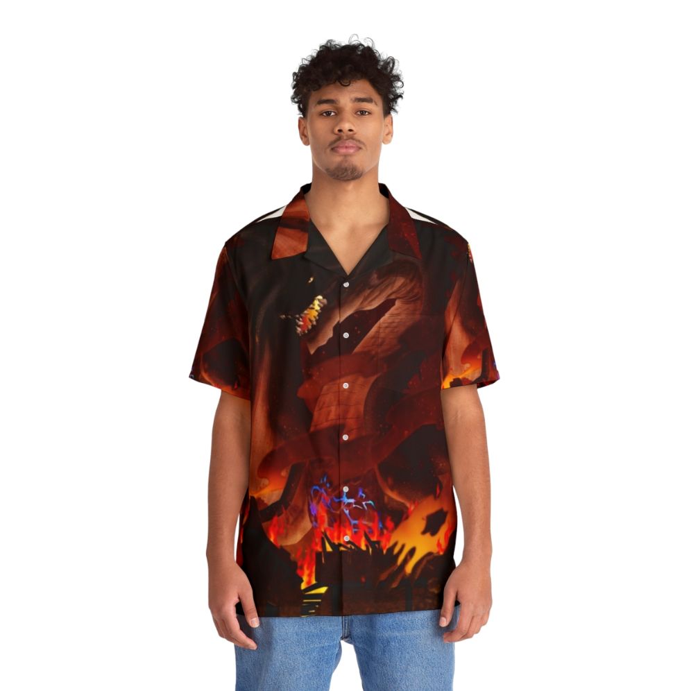 Fatalis Dragon Hawaiian Shirt for Monster Hunter Fans - People Front