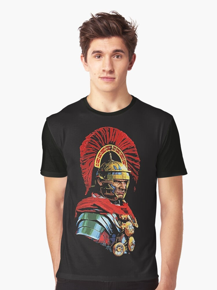 Roman centurion portrait graphic t-shirt - Men