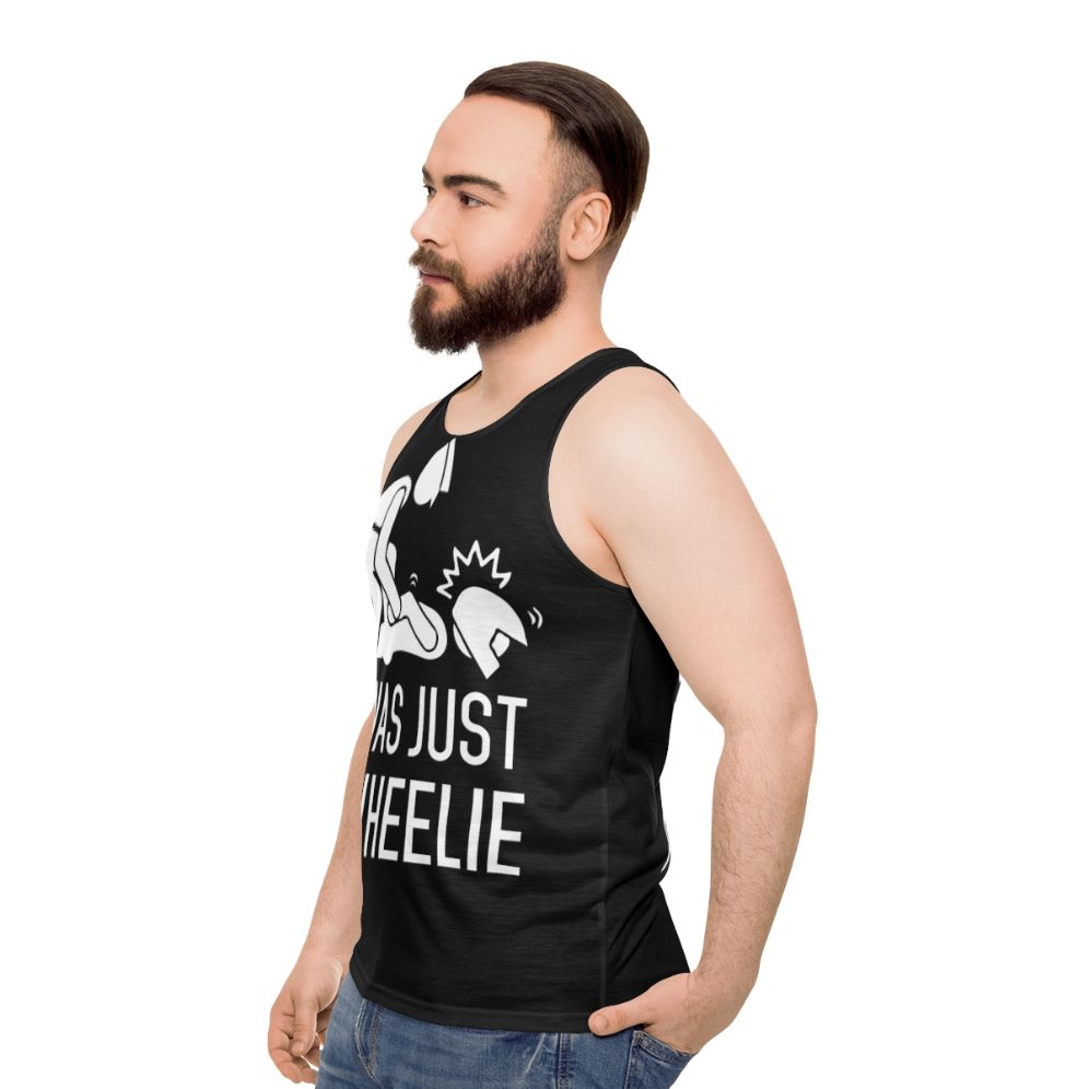 Legalize Wheelies Unisex Motorcycle Tank Top - men side