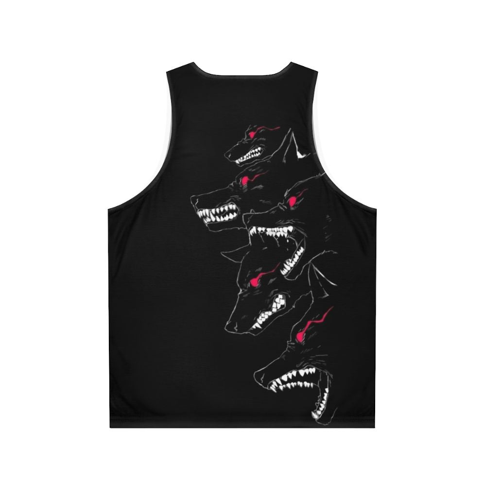 Black Wolf Pack Unisex Tank Top - Back