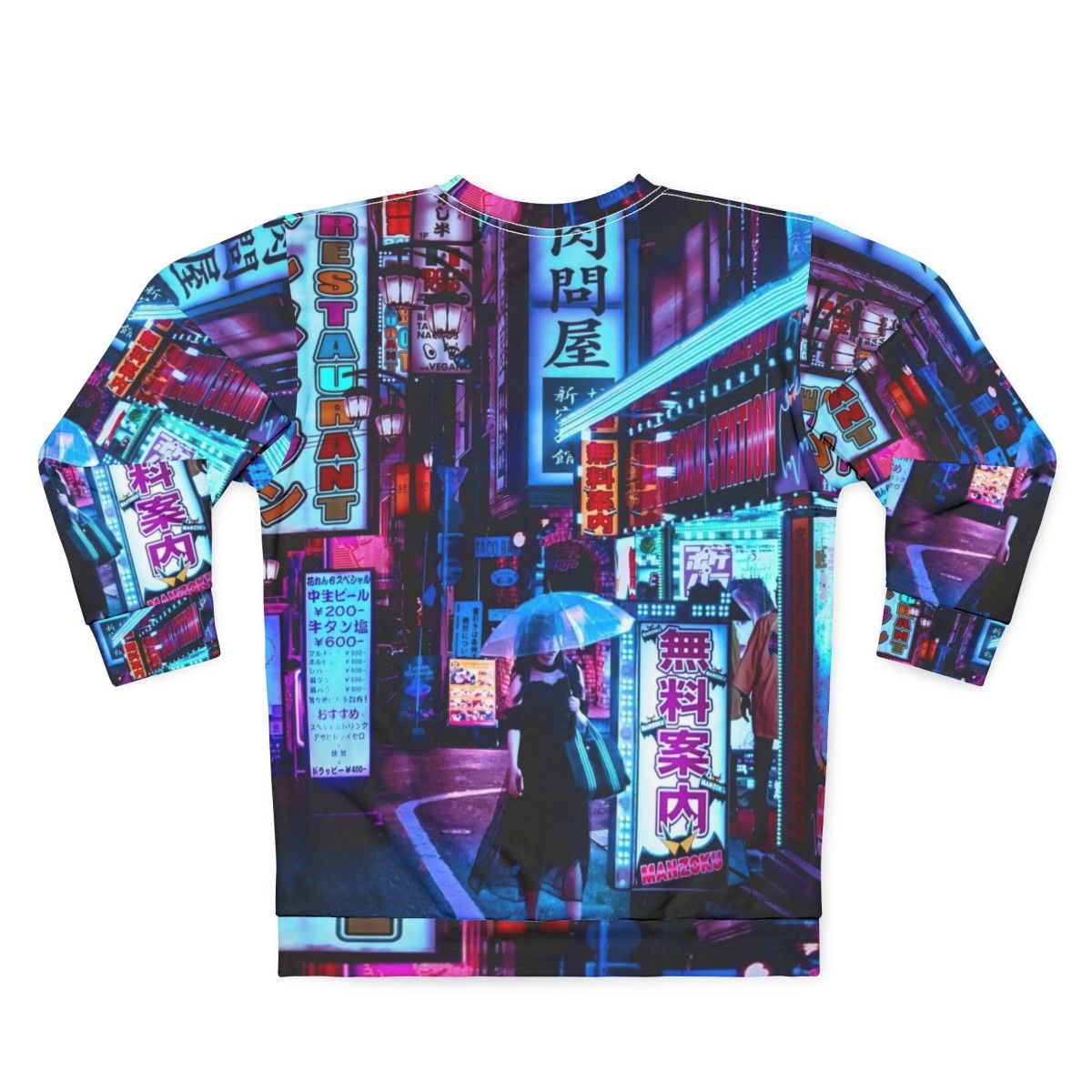 Cyborg Beauty Queen Sweatshirt in futuristic Japanese street style - Back