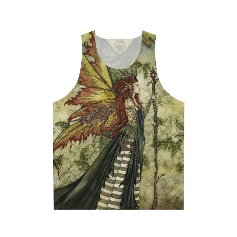 Enchanting green fairy unisex tank top