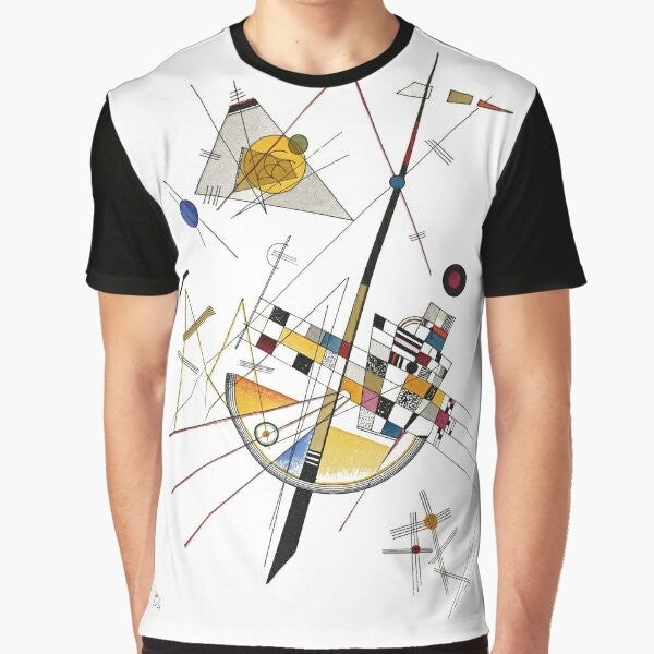 Wassily Kandinsky abstract art graphic t-shirt featuring the painting "Delicate Tension"