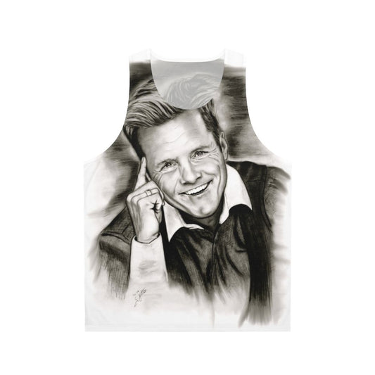 Dieter Bohlen black and white charcoal portrait unisex tank top