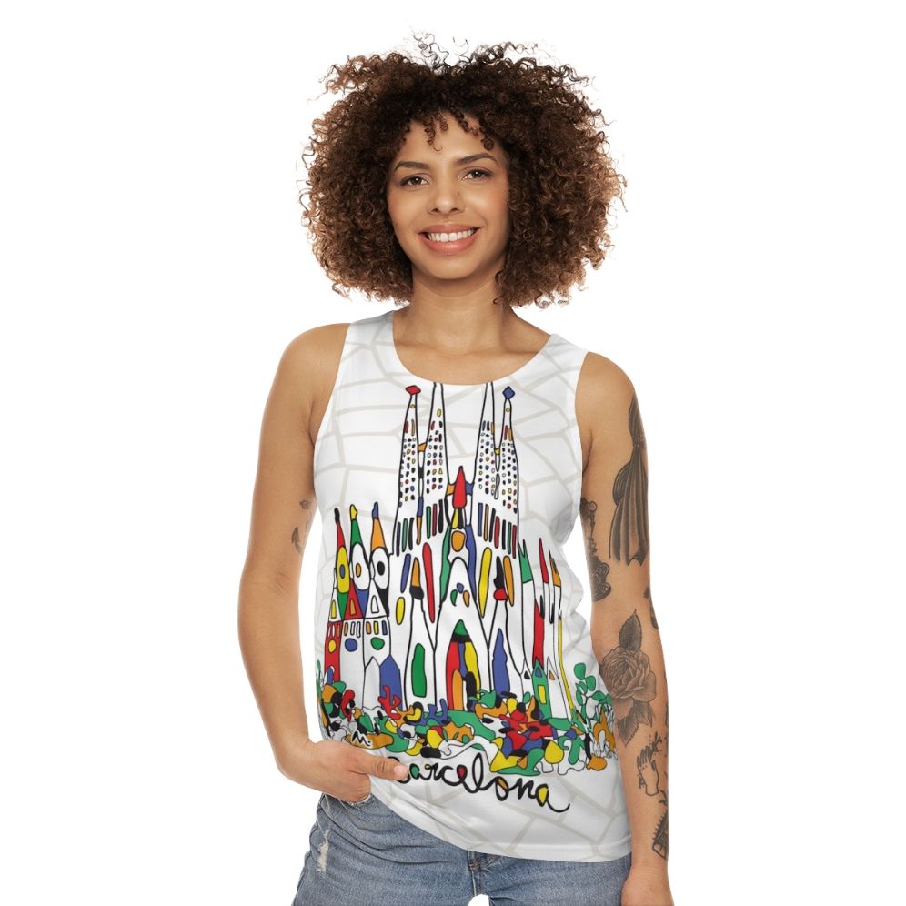 Sagrada Familia Barcelona Spain Unisex Tank Top - women