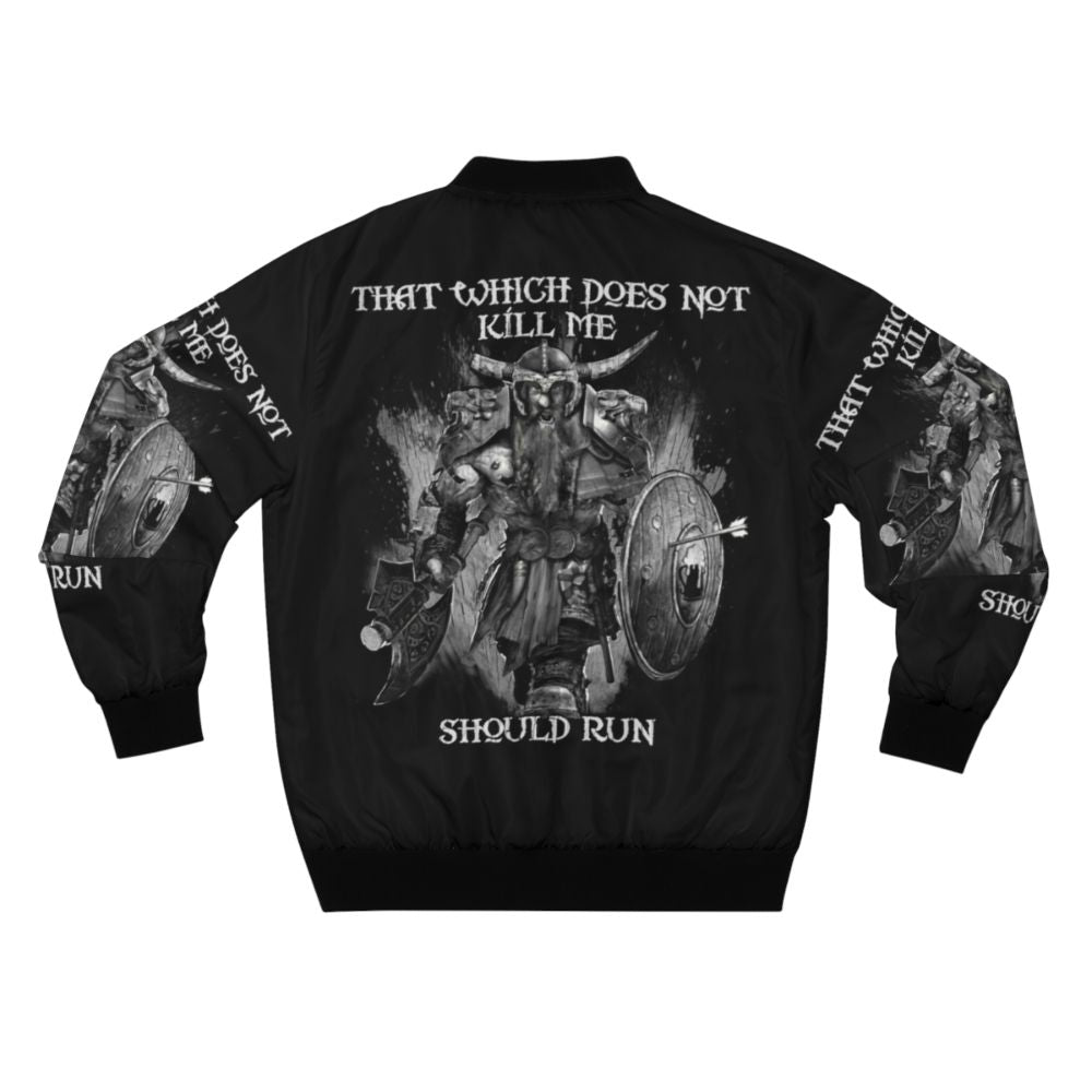 Bruenor Battlehammer Mithral Hall Dwarf Bomber Jacket featuring Forgotten Realms imagery - Back