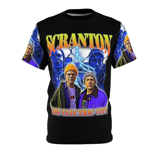 Scranton The Electric City inspired t-shirt featuring Dunder Mifflin, Dwight Schrute, and The Office US references