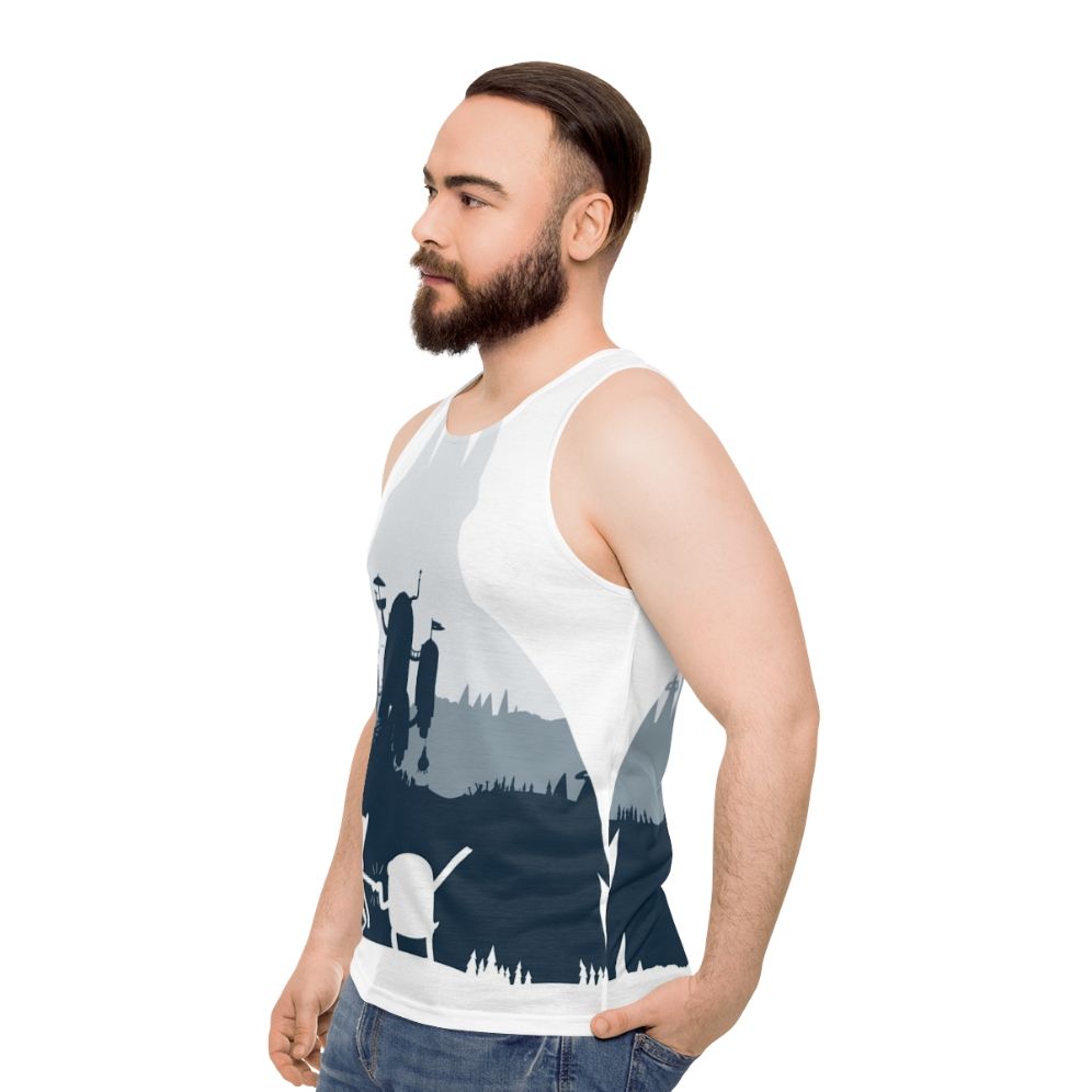 Adventure Time Ice King Silhouette Unisex Tank Top - men side