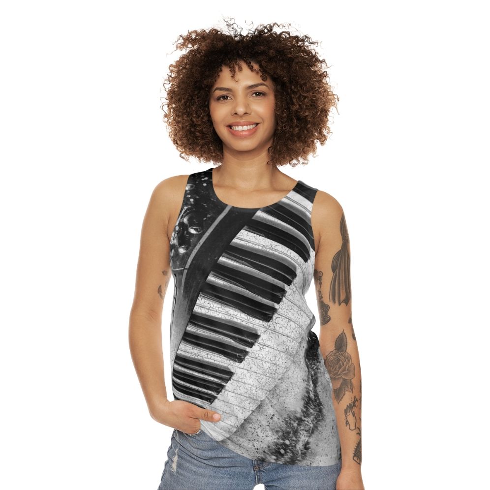 Minimalist synth power unisex tank top - women