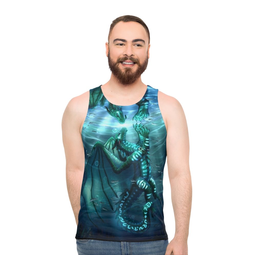 Unisex Wings Of Fire Fathom and Turtle Tank Top - men