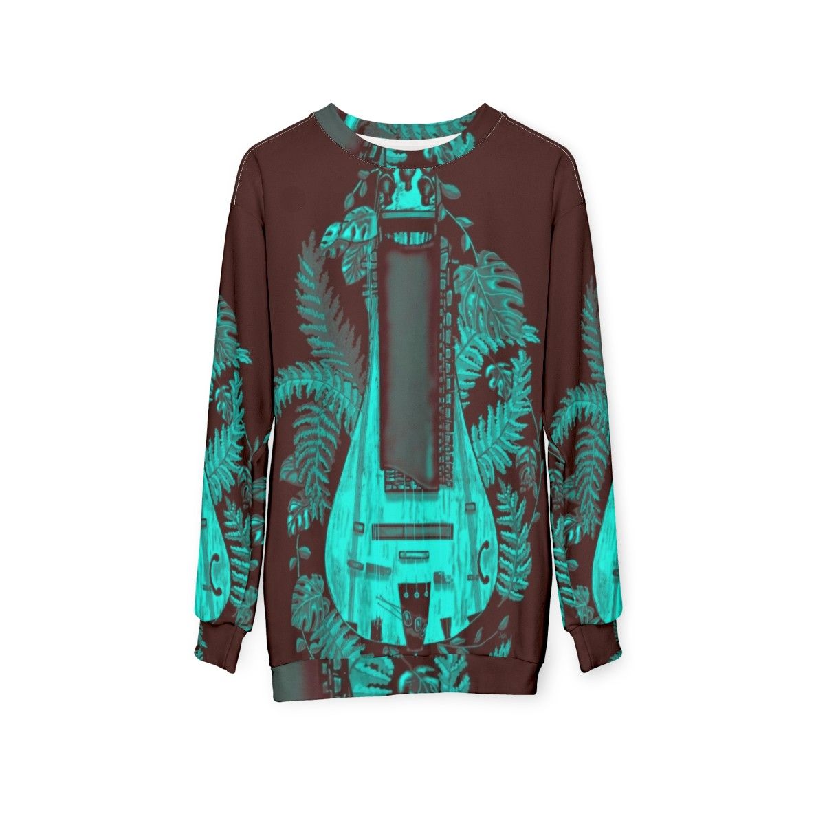 Dawnlight Hurdy Gurdy Sweatshirt featuring a modern design for folk music enthusiasts - hanging