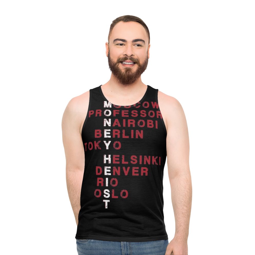 Retro Money Heist Unisex Tank Top - men