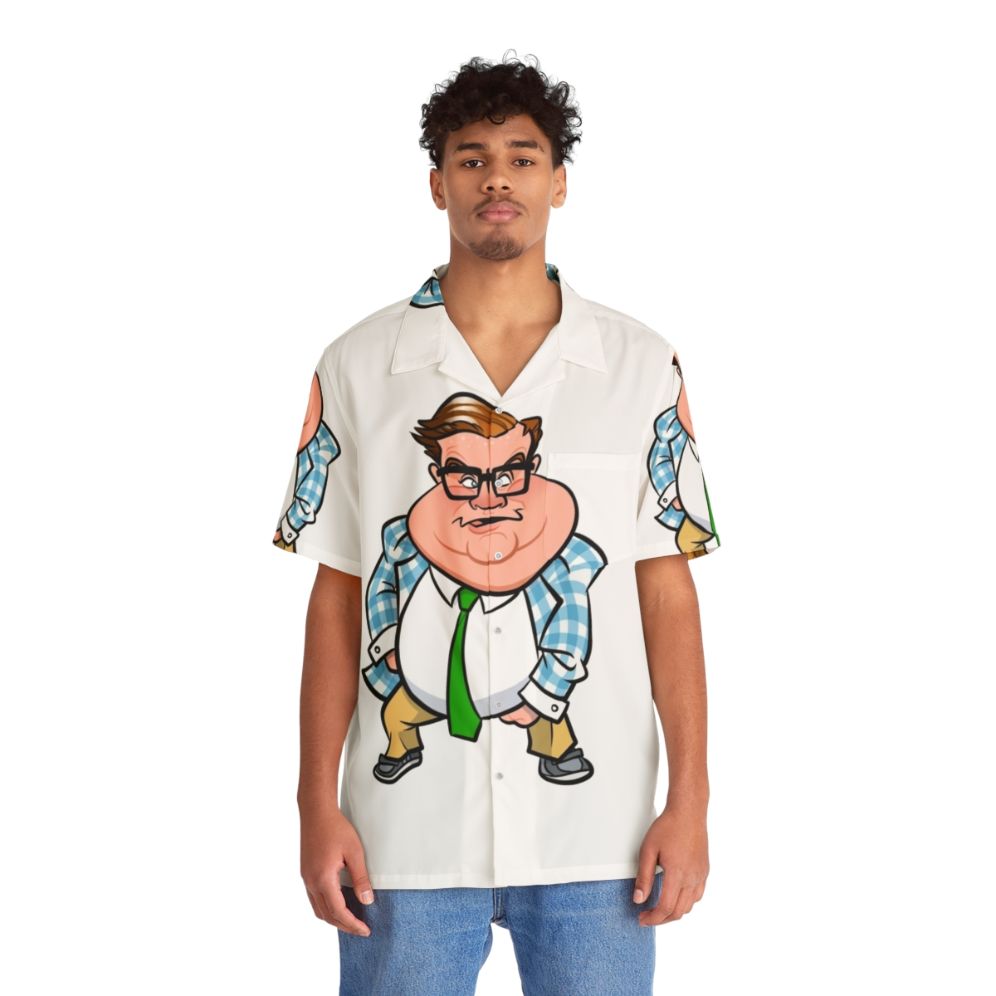 Chris Farley Matt Foley Motivational Speaker Hawaiian Shirt - People Front