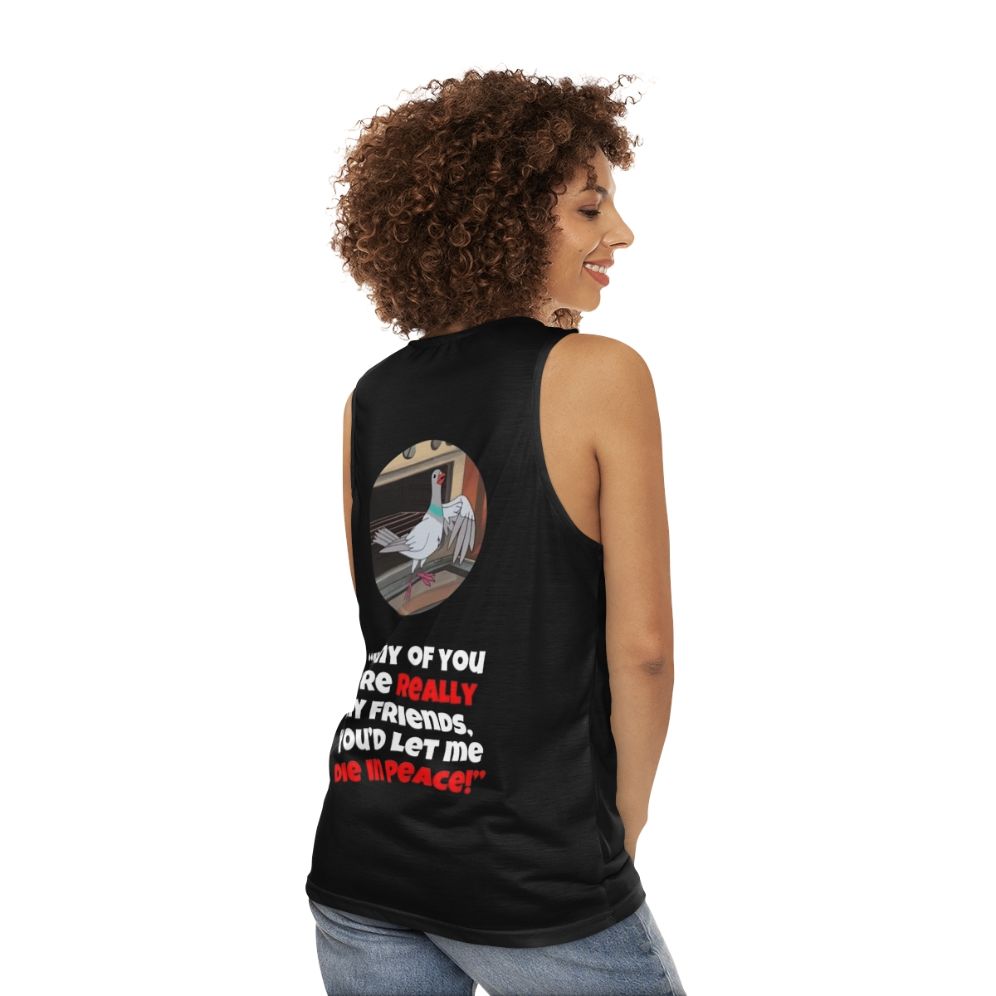 Let Me Die in Peace Unisex Sarcastic Tank Top - women back