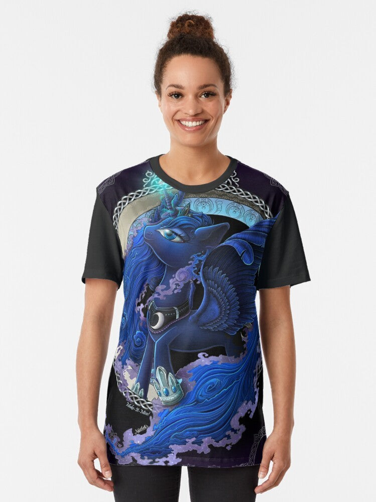 Graphic t-shirt featuring Princess Luna from My Little Pony: Friendship is Magic - Women