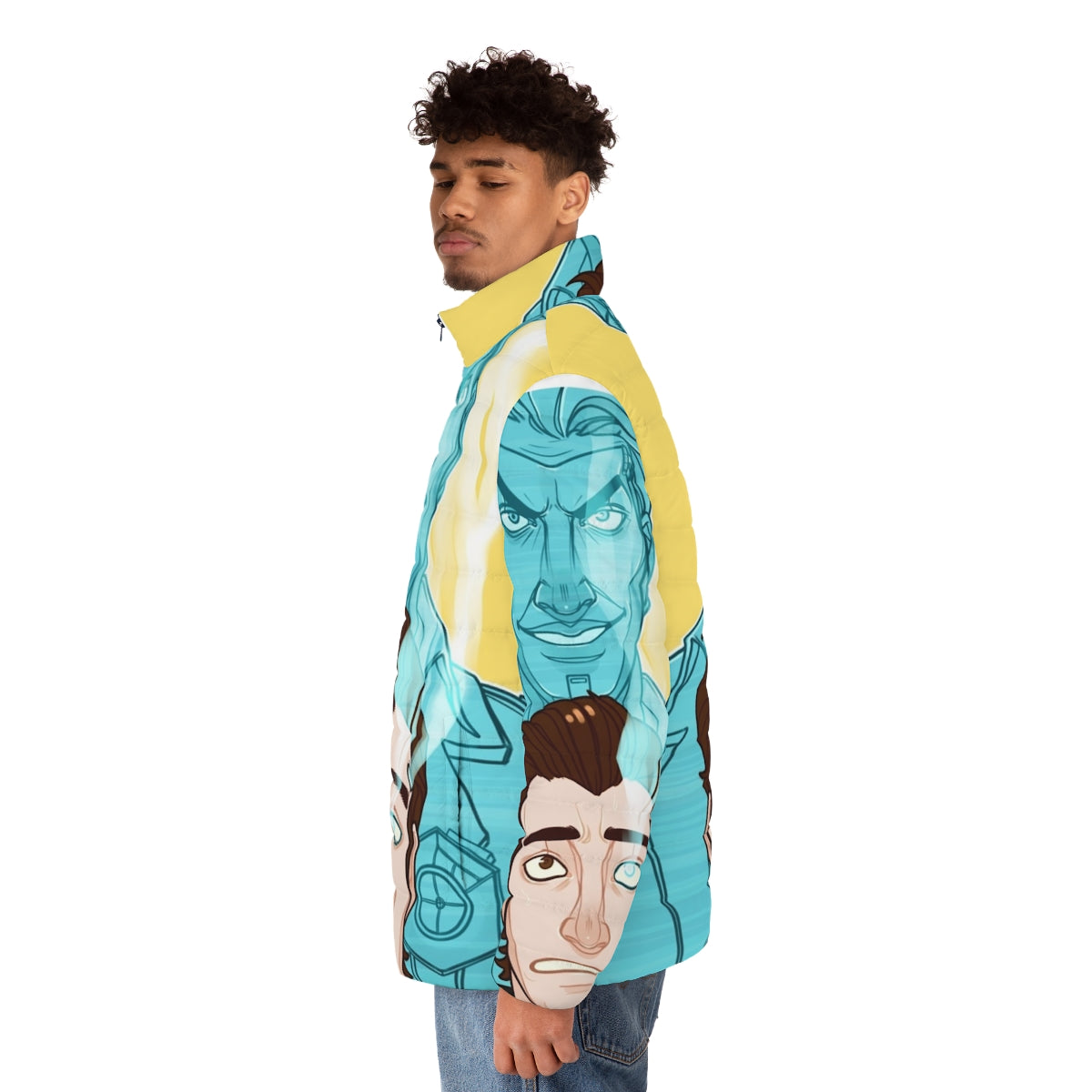 Rhysie Borderlands Puffer Jacket - Stylish and warm outerwear featuring Borderlands character Rhys - men side left