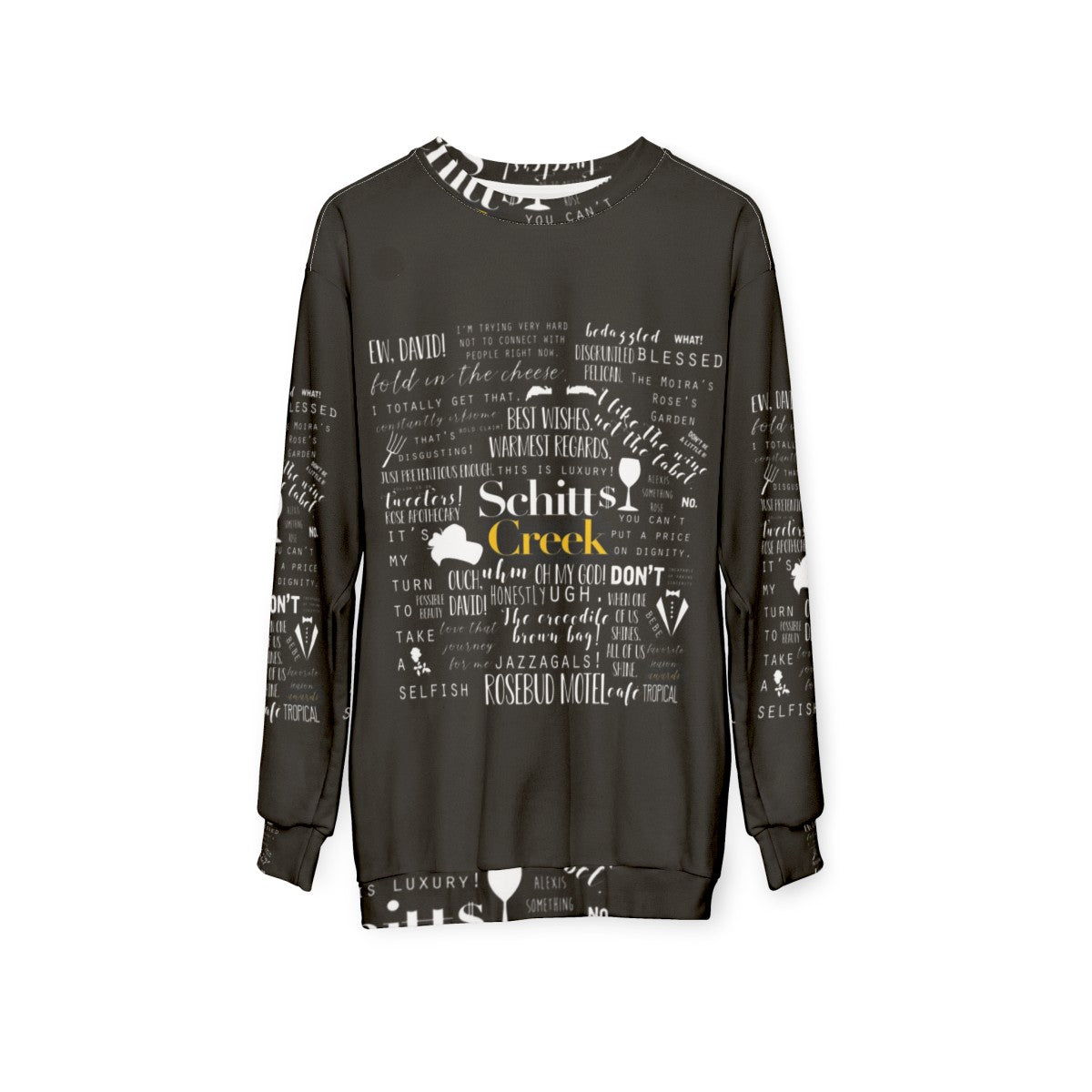 Schitt's Creek Memorable Quotes Sweatshirt - hanging