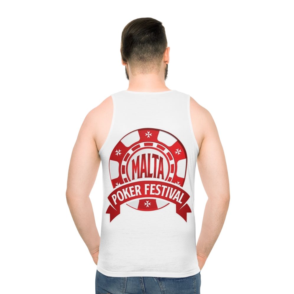 Malta Poker Festival WSOP Unisex Casino Tank Top - men back