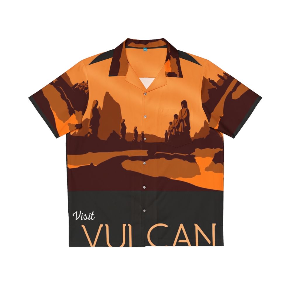 Vulcan travel poster Hawaiian shirt featuring Star Trek design