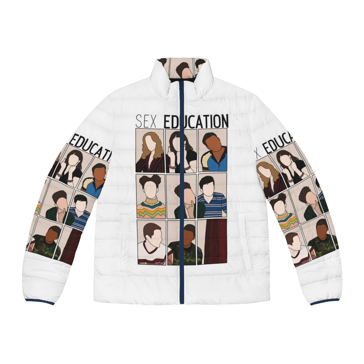 Sex Education Cast Puffer Jacket featuring Emma Mackey as Maeve Wiley