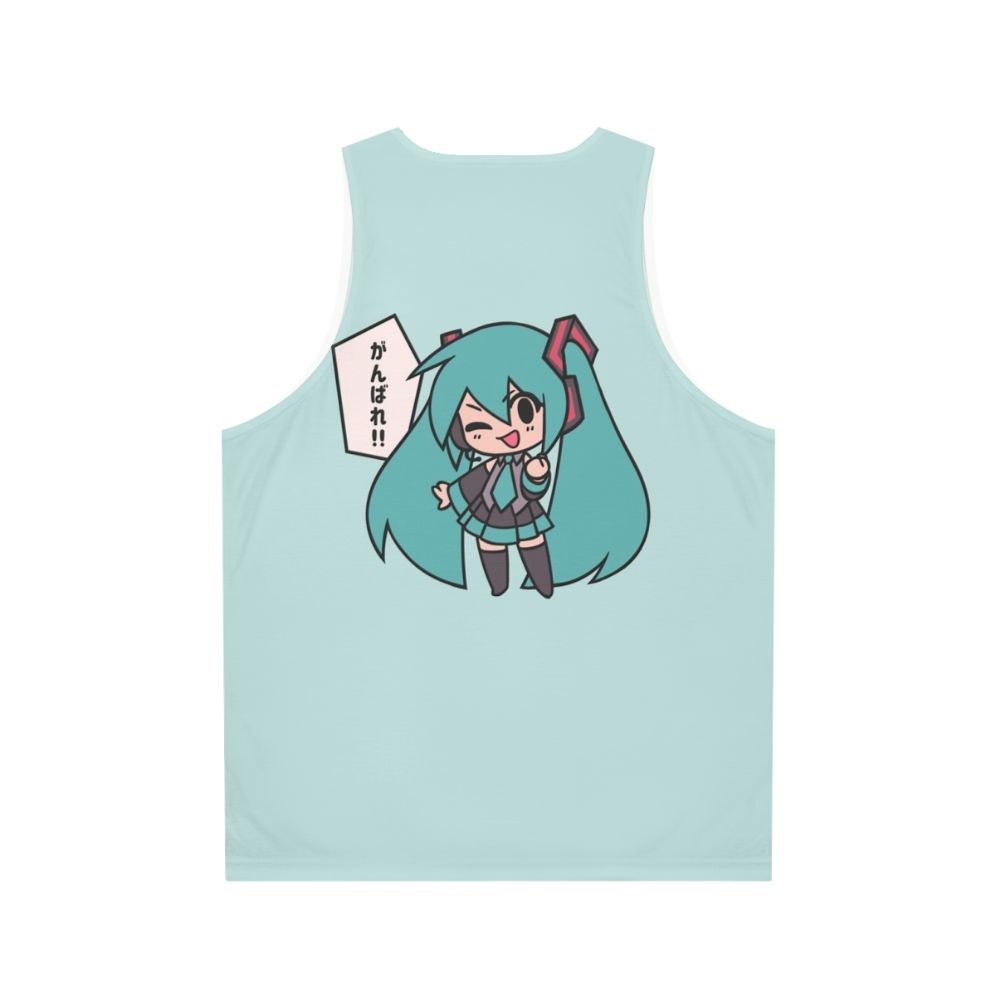 Hatsune Miku Chibi Ganbatte Unisex Tank Top - Back