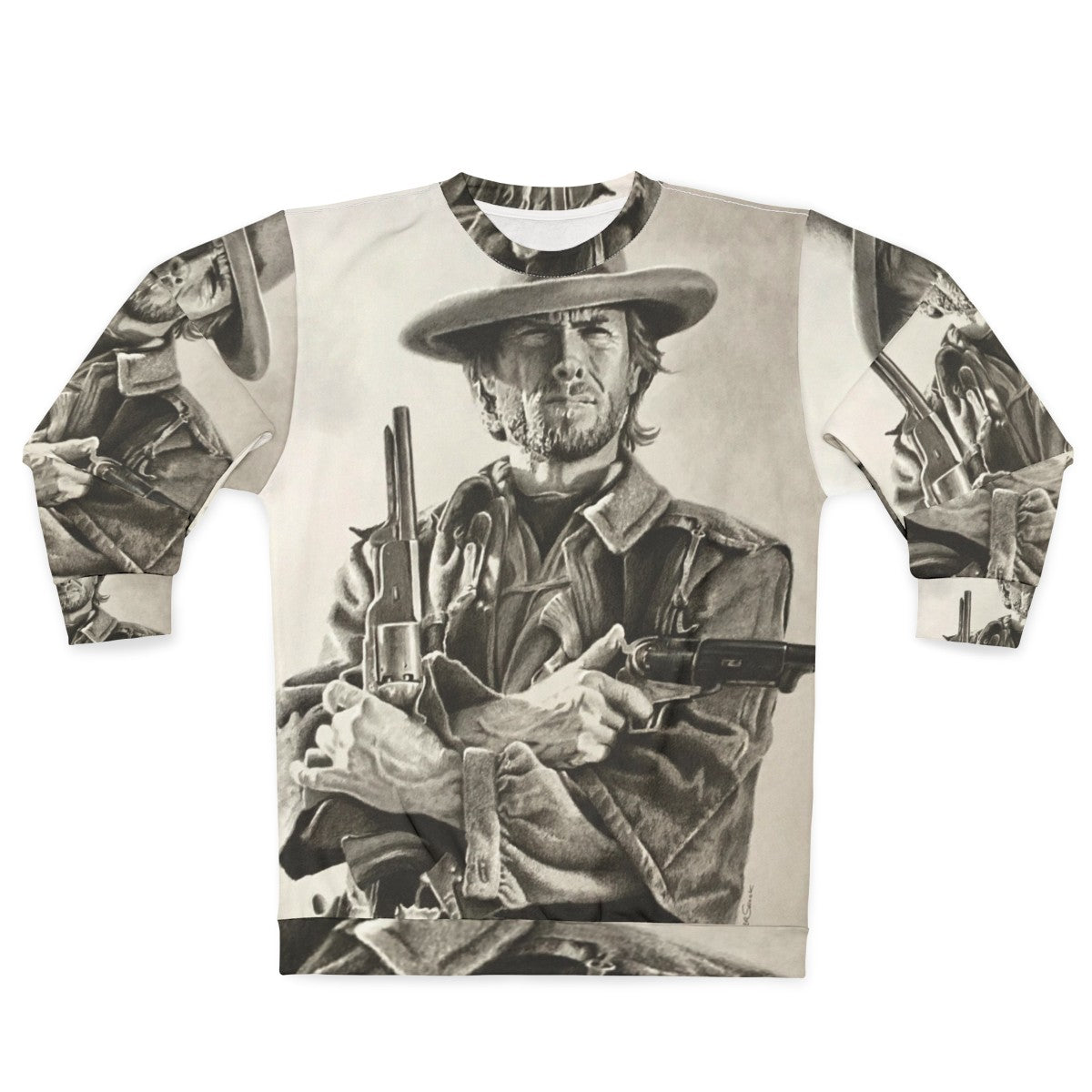 Clint Eastwood sketch sweatshirt