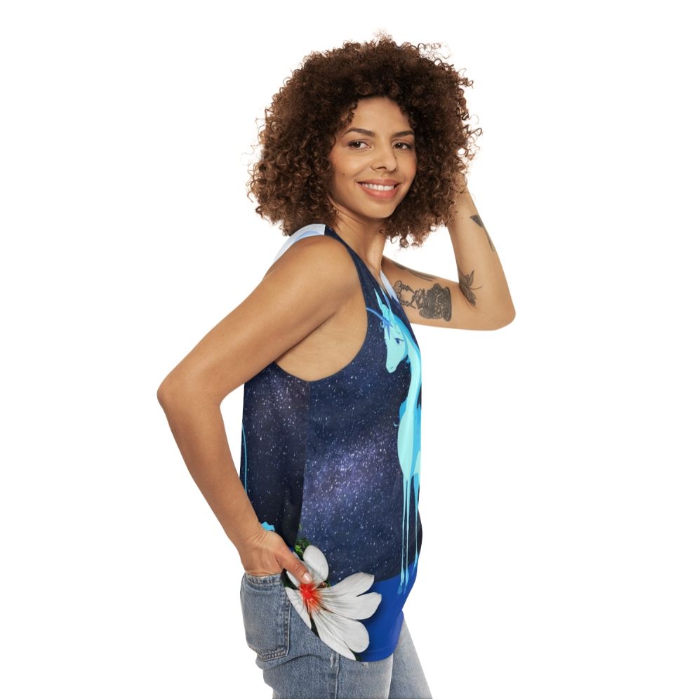 The Last Unicorn Lunar Landscape Unisex Tank Top - women side