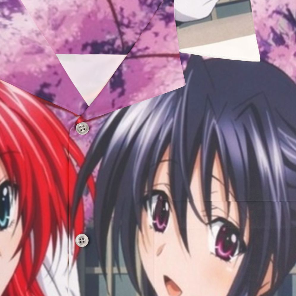 Rias and Akeno Inspired Hawaiian Shirt - Detail