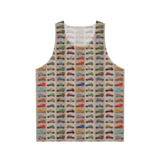 Vintage Citroen 2CV Pattern Unisex Tank Top