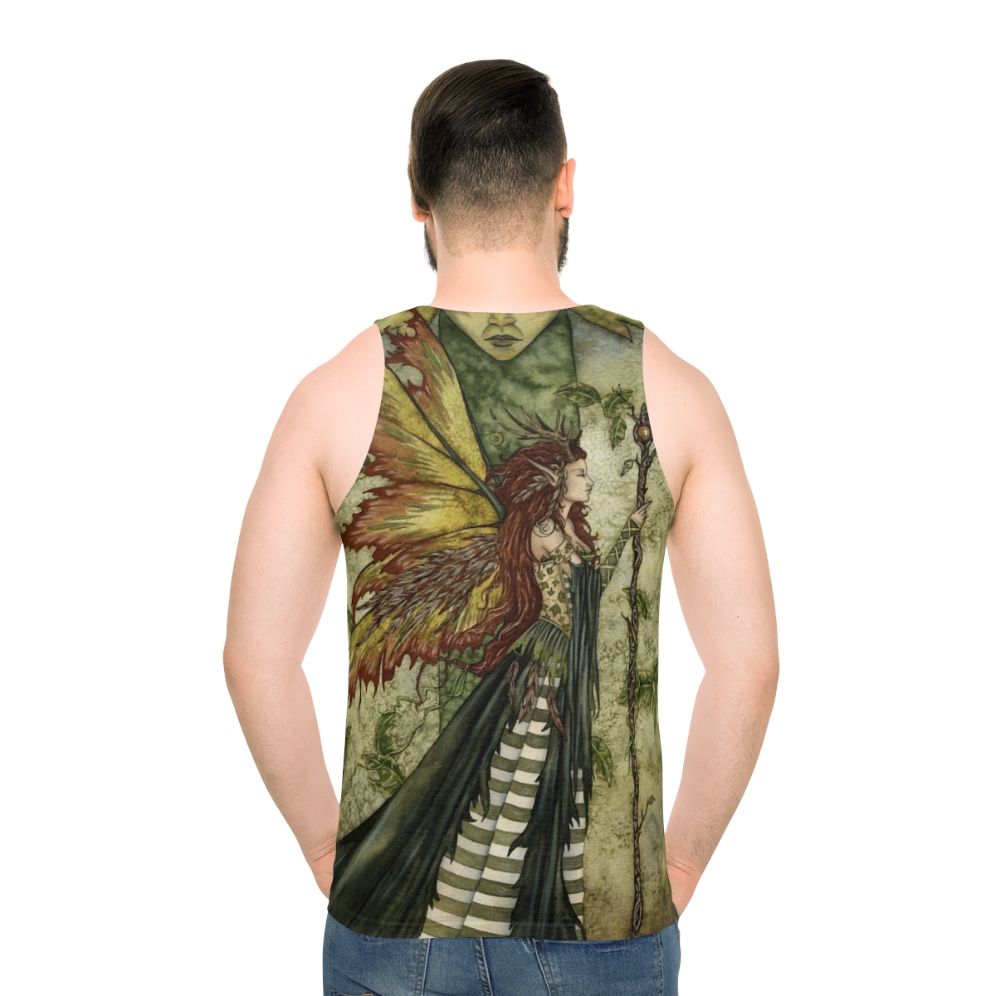 Enchanting green fairy unisex tank top - men back