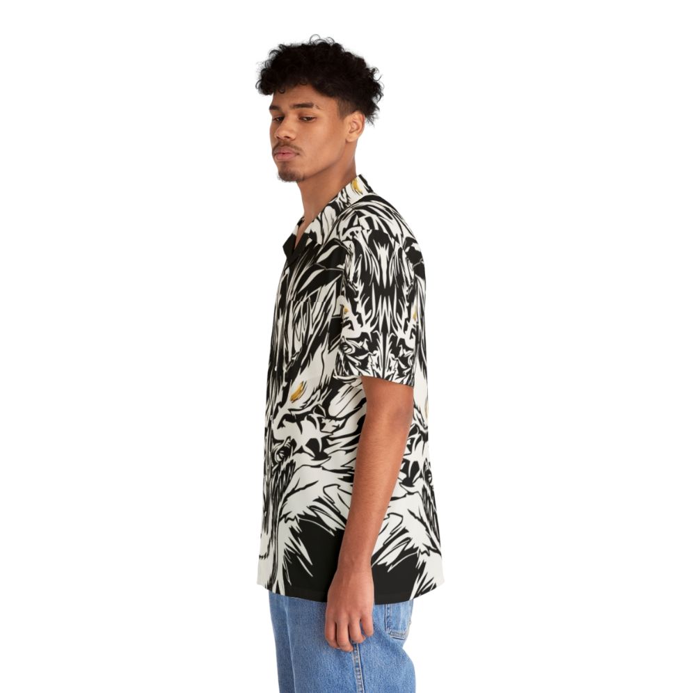 Mystic ice dragon Hawaiian shirt with legendary animal spirits - People Left