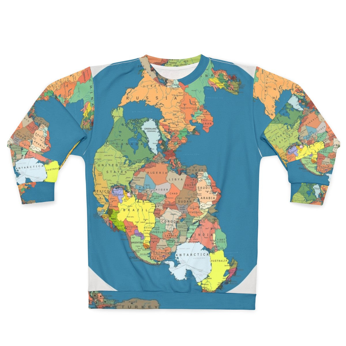 Pangaea supercontinent map sweatshirt