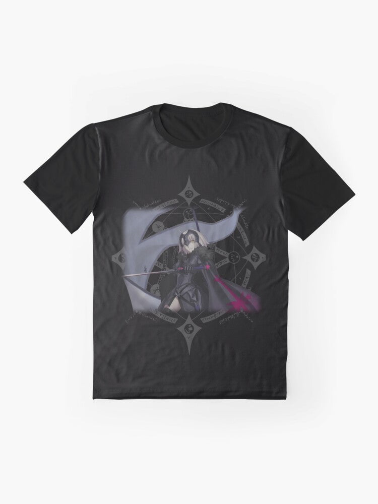 Fate Grand Order Jeanne d'Arc (Alter) Graphic T-Shirt featuring the Avenger-class servant Jeanne d'Arc (Alter) - Flat lay