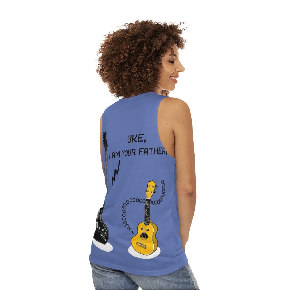 Uke I Am Your Father Unisex Ukulele Music Parody Tank Top - women back