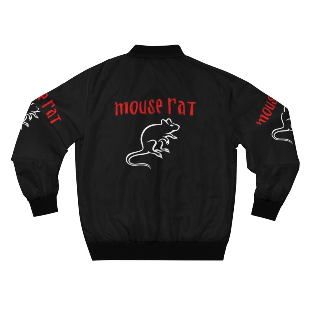 MOUSE RAT band members wearing a bomber jacket with the band logo - Back