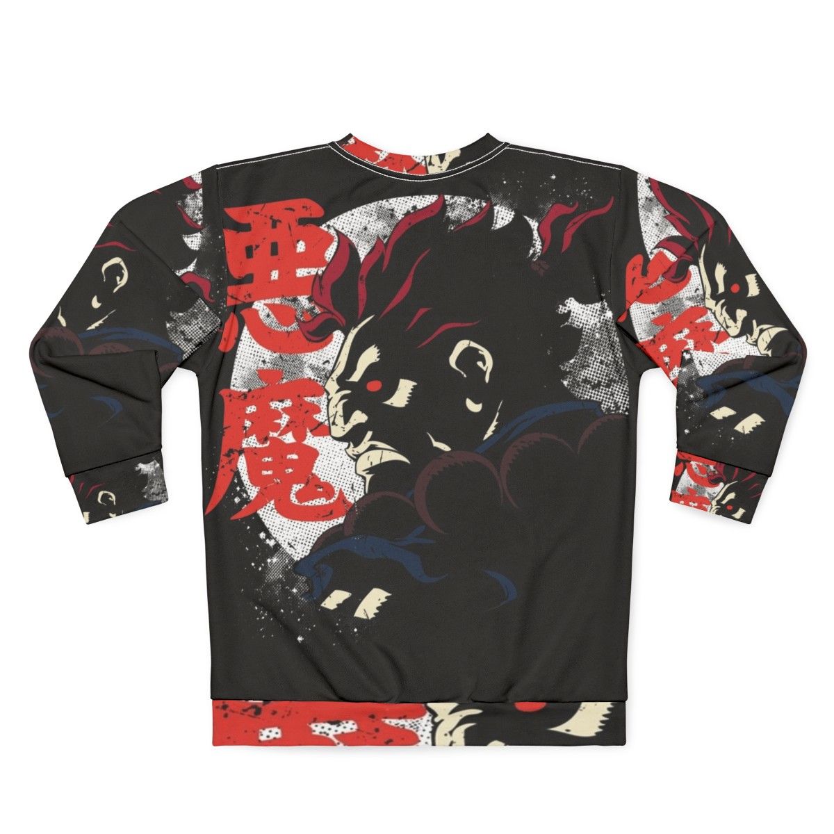 Akuma Sweatshirt - Street Fighter Fighting Game Merchandise - Back