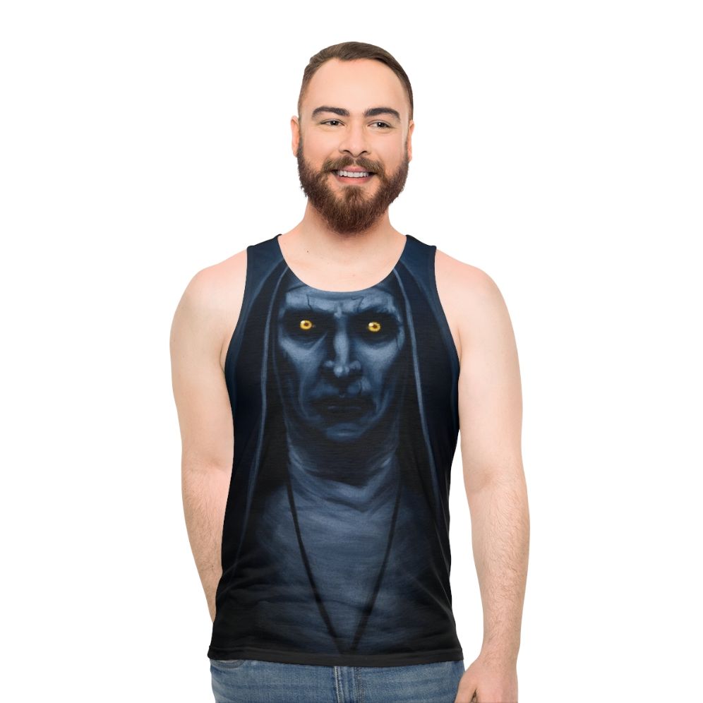 Valak painting unisex horror tank top - men