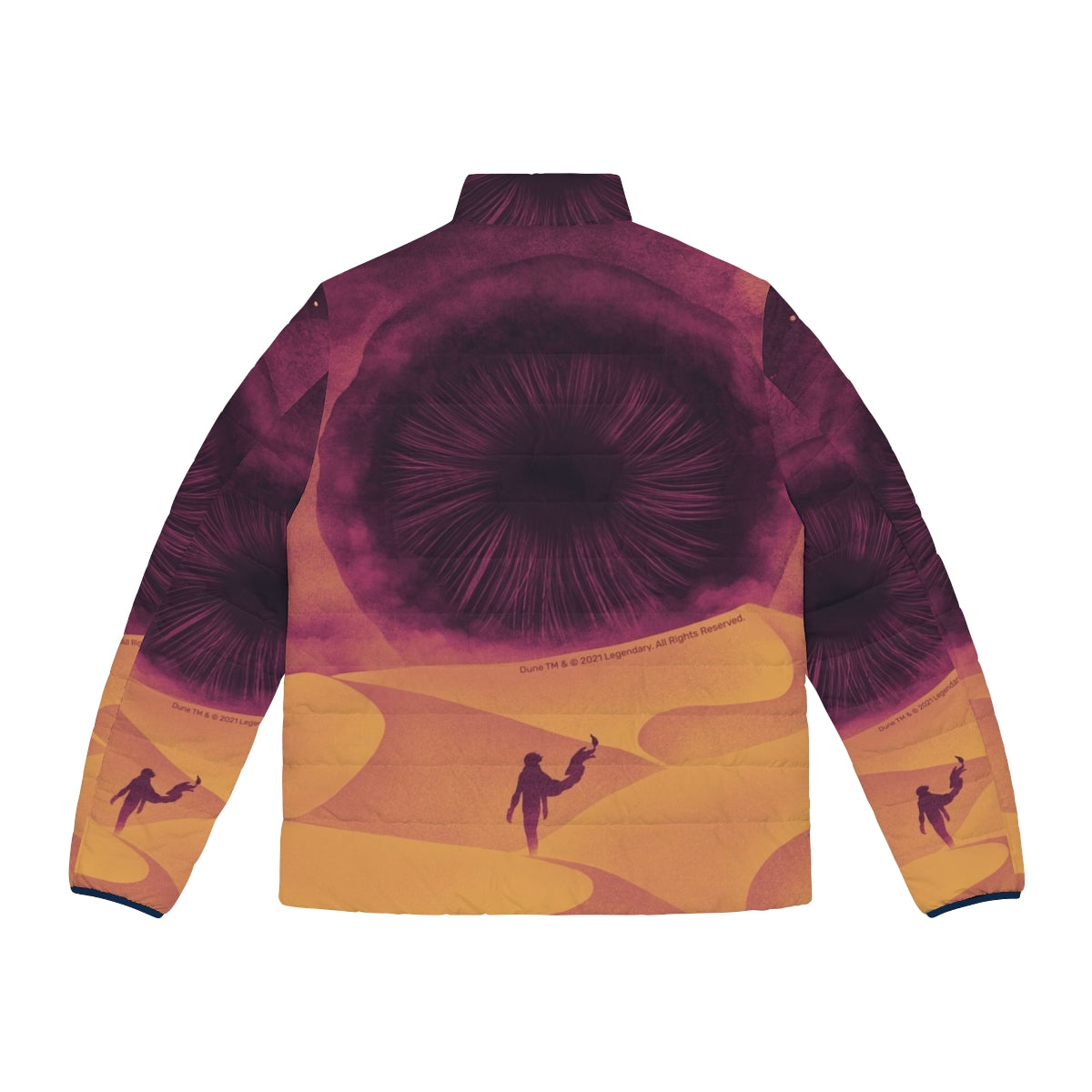 Dune-inspired Shai Hulud sandworm puffer jacket - Back