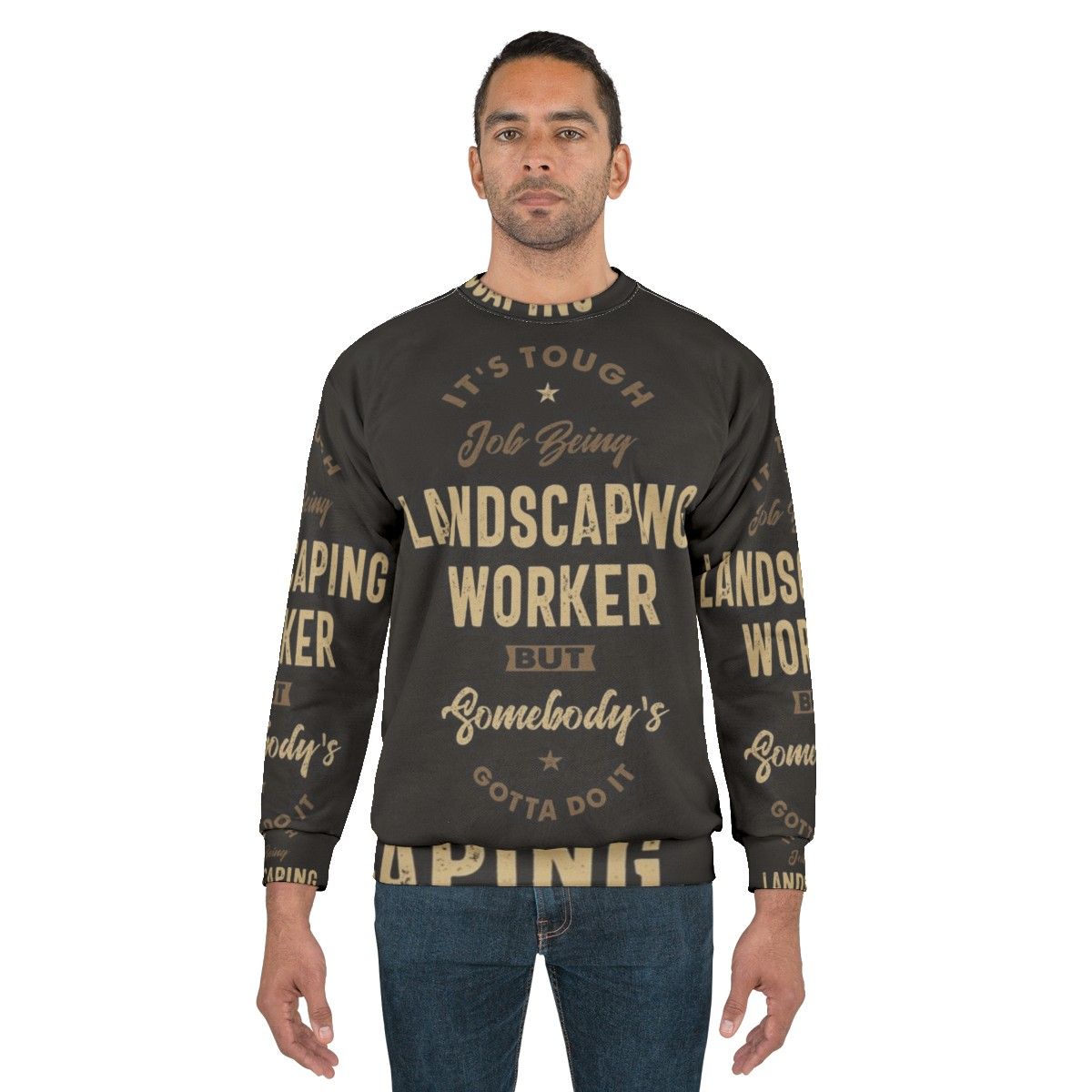 Landscaping Worker Wearing Durable Sweatshirt - men