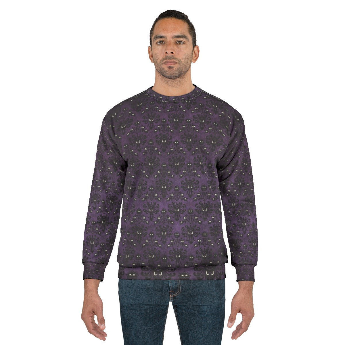 Haunted Mansion Sweatshirt with Wallpaper Design - men