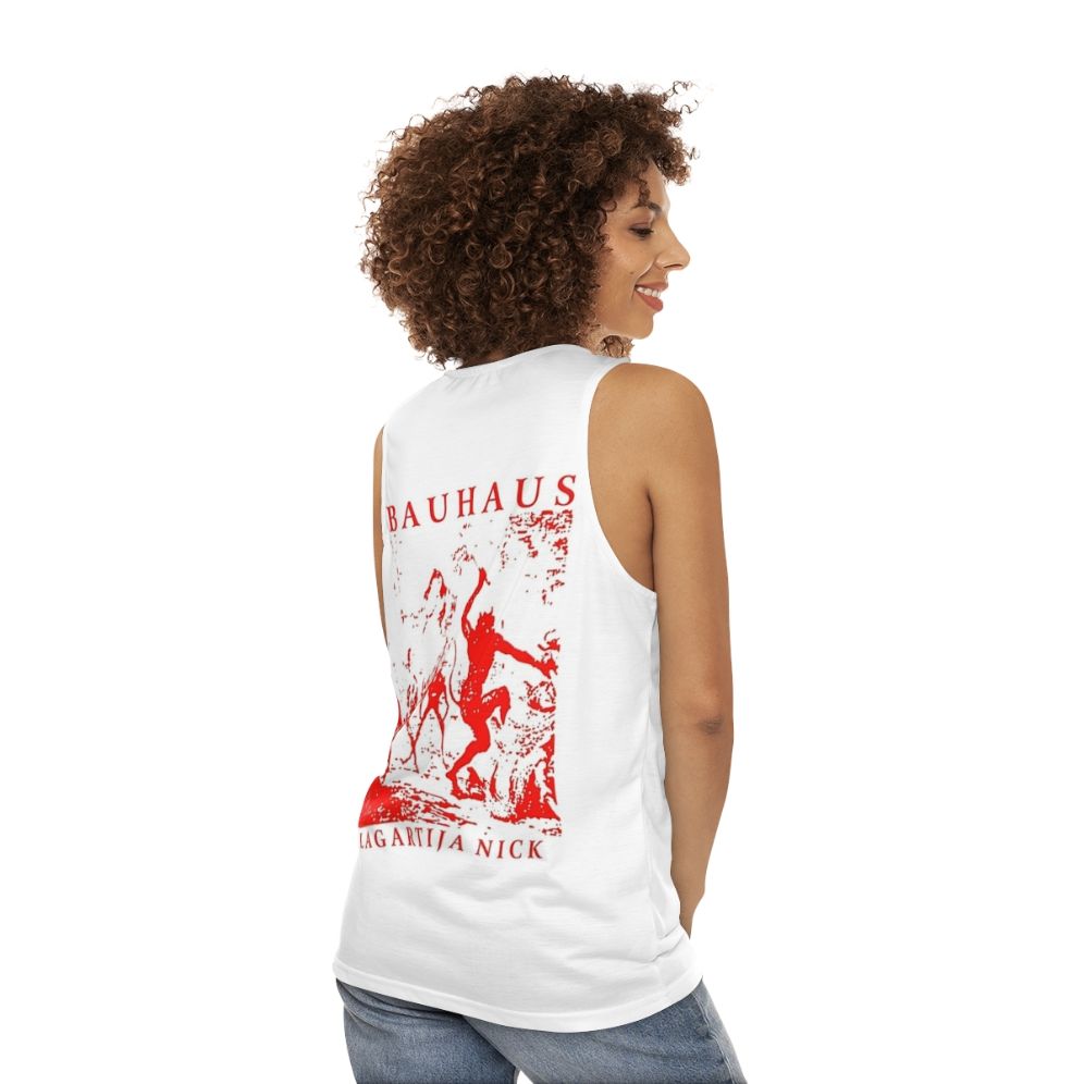 Bauhaus rock band legend unisex tank top - women back