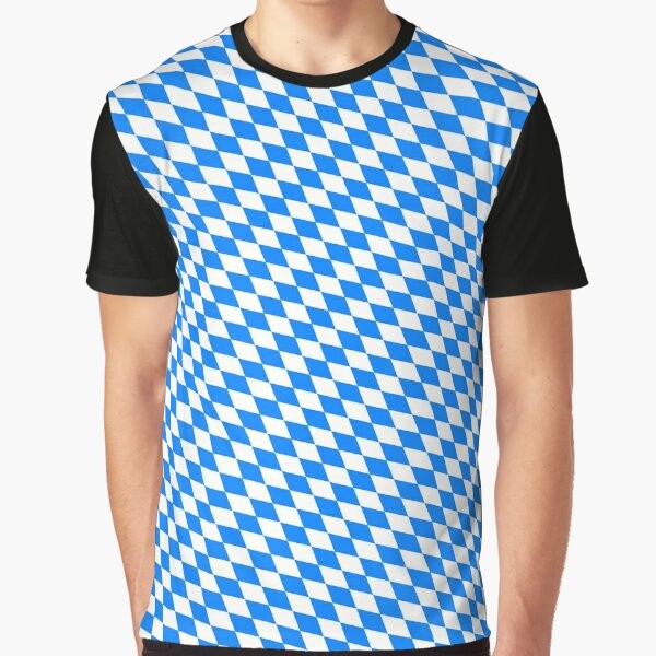 Bavarian diamond flag pattern graphic t-shirt