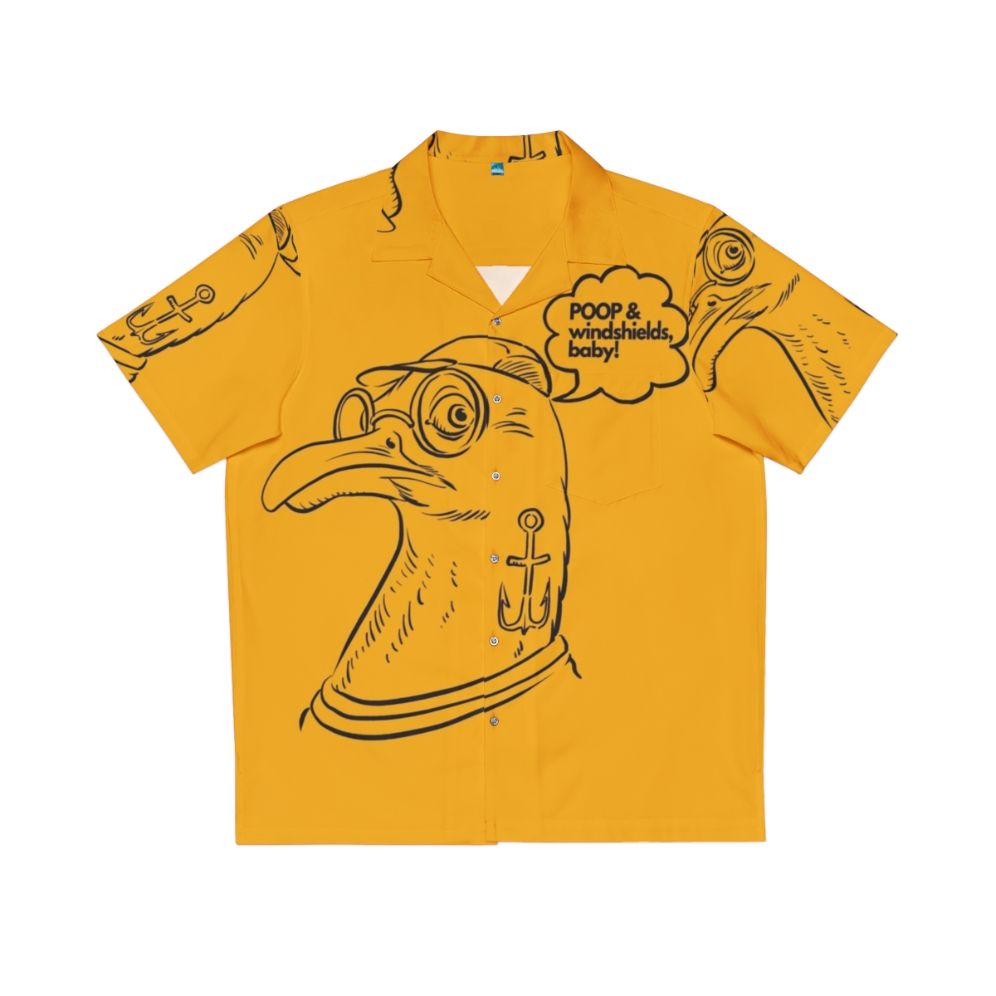 Seagull poop hawaiian shirt with a quirky, humorous design