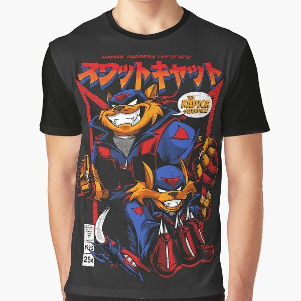 Retro Swat-Kats cartoon graphic design t-shirt