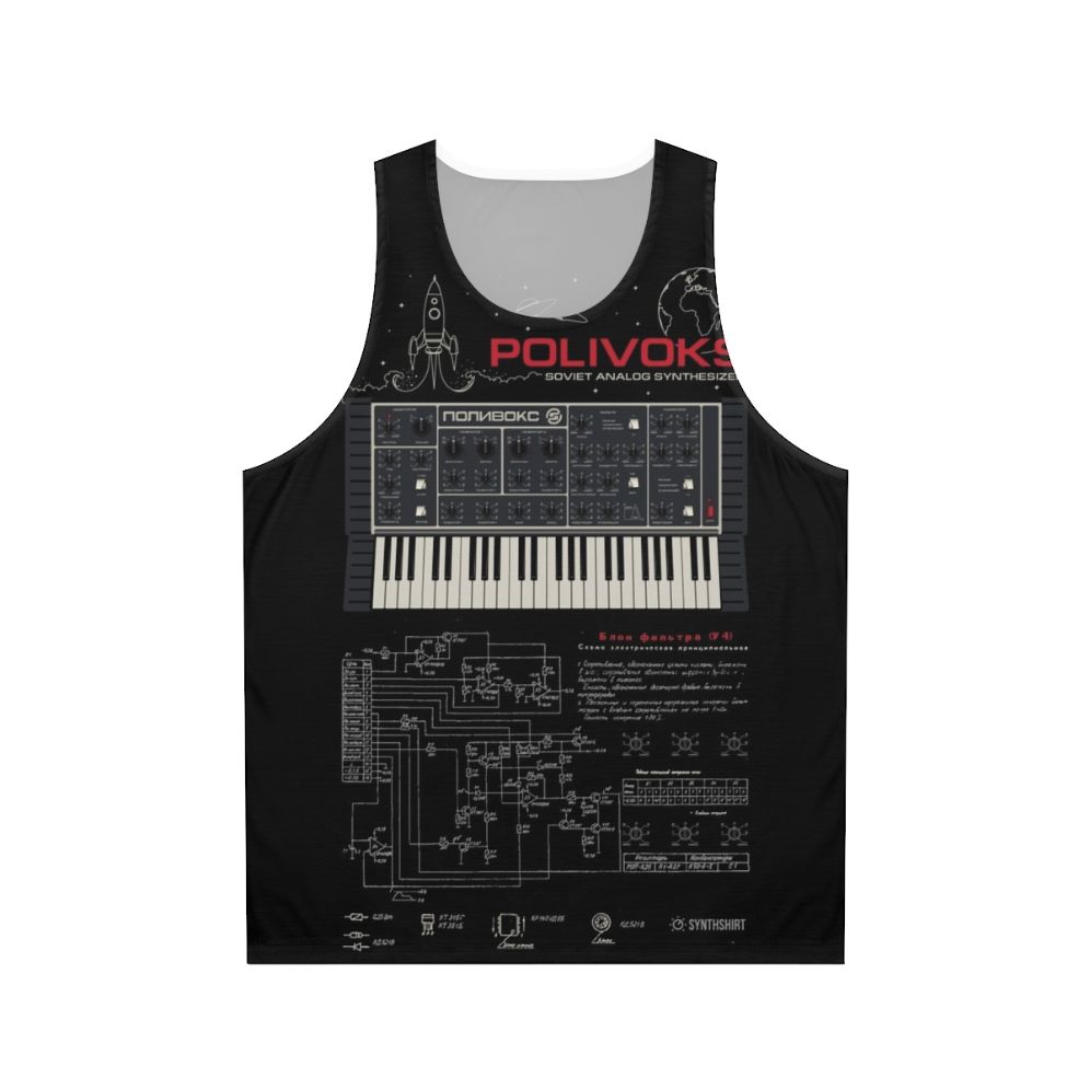 Polivoks Synth Tank Top with Electronic Music Inspired Design