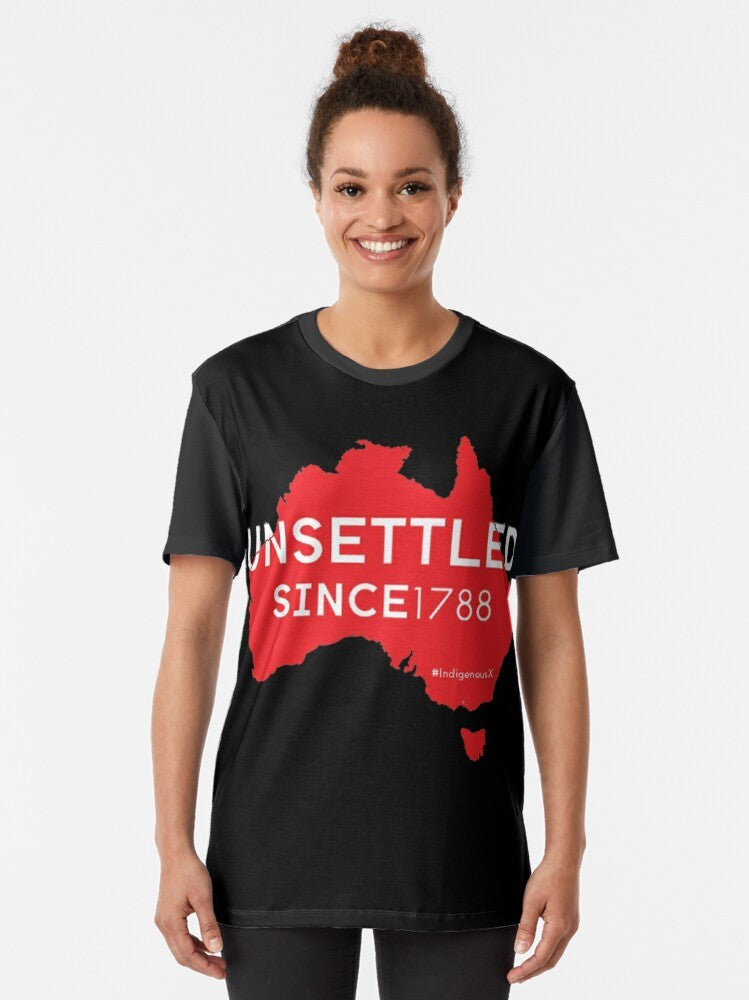 Unsettled Since 1788 Australia Indigenous Graphic T-Shirt in Red - Women