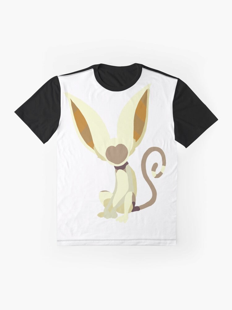 Momo the lemur from Avatar: The Last Airbender and Legend of Korra graphic t-shirt design - Flat lay