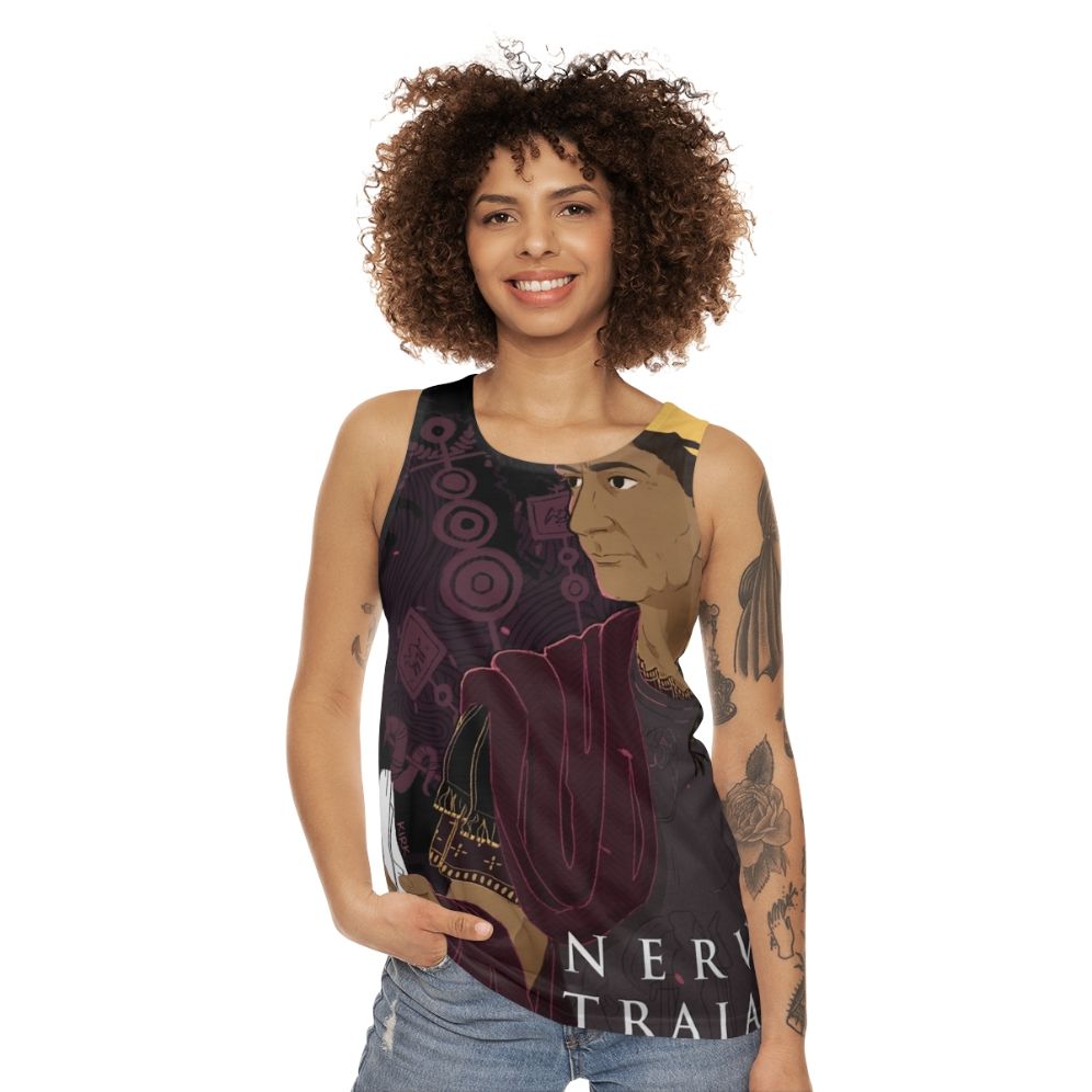 Trajan Unisex Roman Emperor Ancient History Tank Top - women